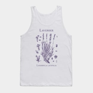 Vintage Lavender 90s Graphic T-Shirt, Retro Lavender Botanical Tank Top